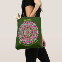 Flor do Mês de Maio Personalizada Artsy Bolsa de T