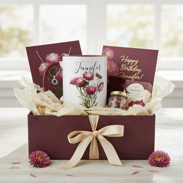 Flor do mês de nascimento - caneca personalizada d (Criador carregado)