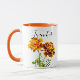Flor do mês de nascimento - caneca personalizada d