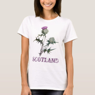 Flor do t-shirt do cardo de Scotland