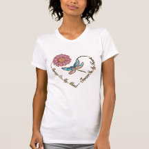 Flor, Dragonfly, Cotação, Camisa De Amor