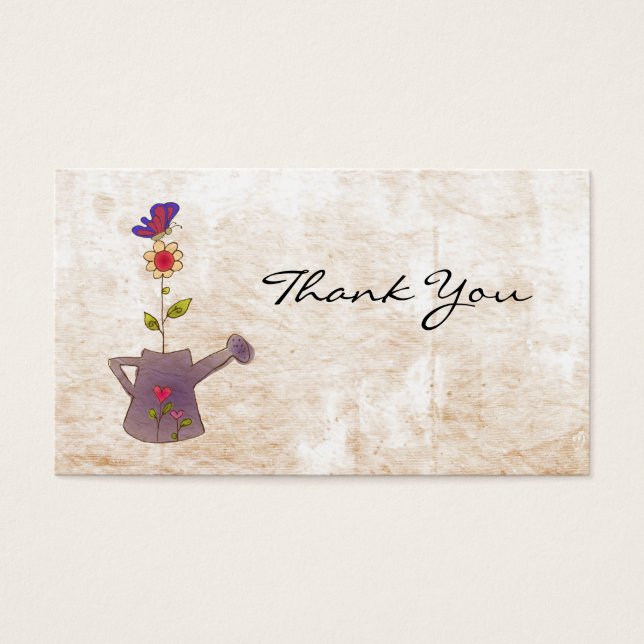 Flor e borboleta obrigado você (Frente)