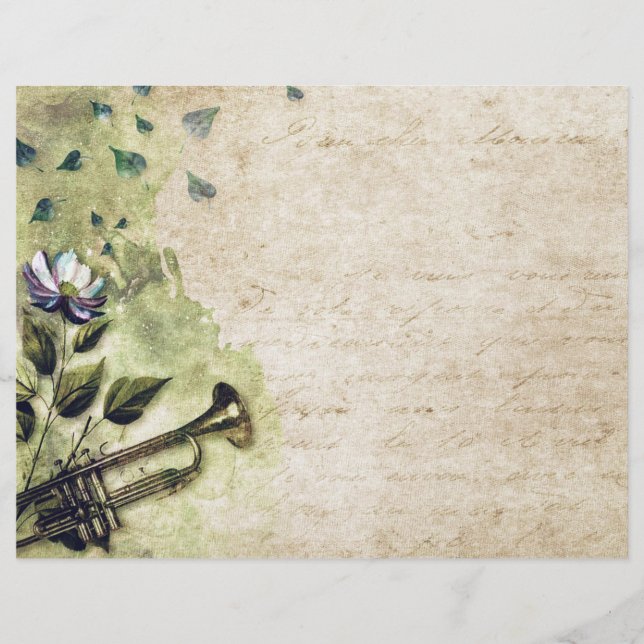 Flor e trombeta vintage (Frente)