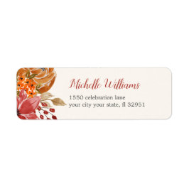 Flor Elegante Rústica Etiqueta Personalizada de Ou