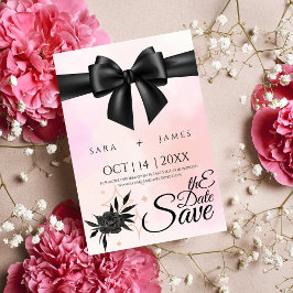 Flor Elegante Salve o Cartão de Anúncio de Data