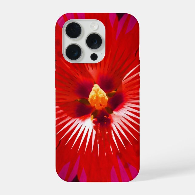 "Flor Escarlate: Caleidoscópio de Hibisco Vermelho (Verso)