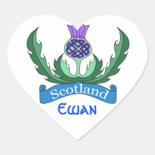 "Flor etiqueta do coração de Scotland"