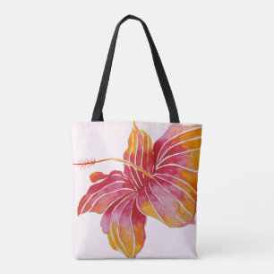 Flor Hibiscus Havaiana Bandeja Tote All-Over-Imp