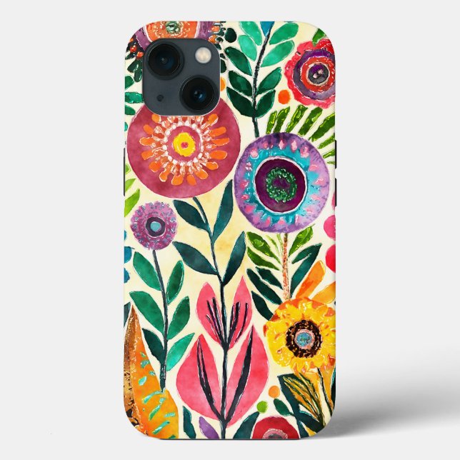 Flor Hippie Divertido Padrão (Verso)