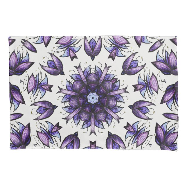 Flor Mandala Abstrato Kaleidoscópico Padrão (Frente)