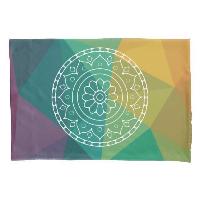 Flor Mandala índia arco-íris (Frente)