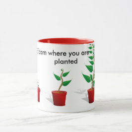 Flor onde você é caneca plantada