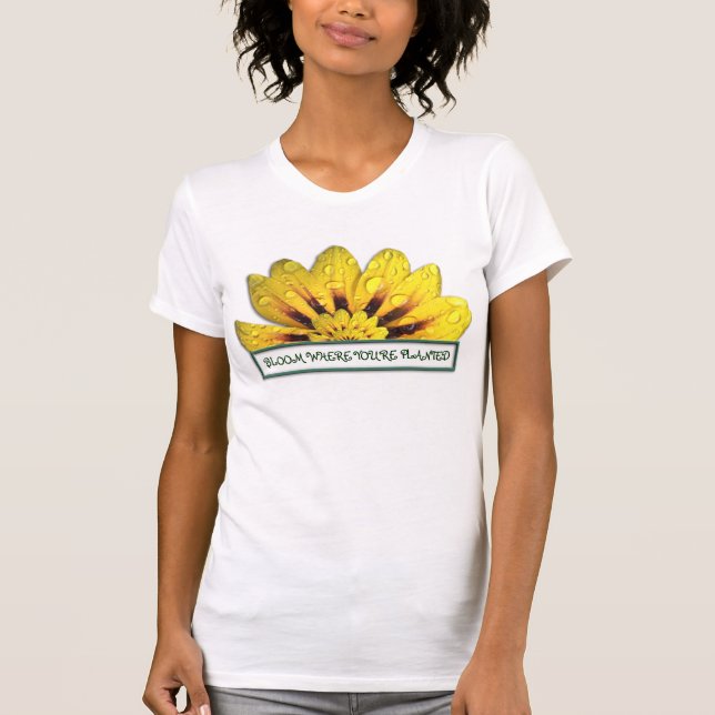 Flor onde você é t-shirt plantado (Frente)