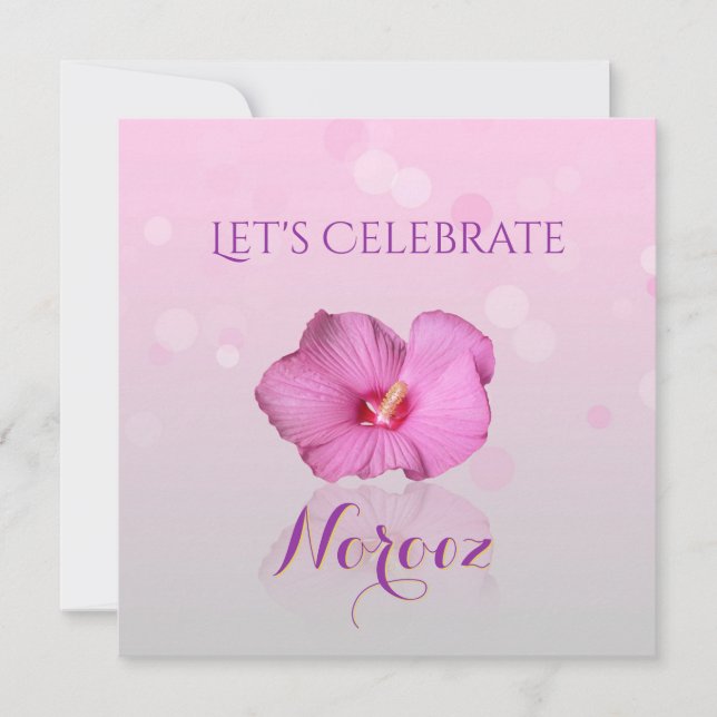 Flor persa nobre do ano novo - convite (Frente)