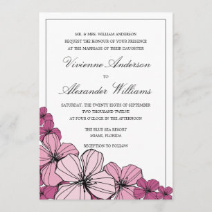 FLOR PURPURA   CONVITE DE CASAMENTO