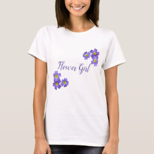 Flor Rapariga Púrpura Brilha Camisa