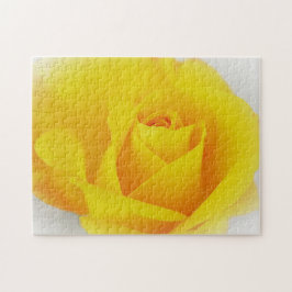 Flor Rosa Amarela Brilhante Quebra-Cabeça de Arte 