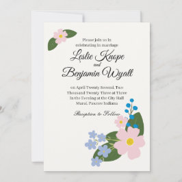 Flor Rosa de Convite para Casamento