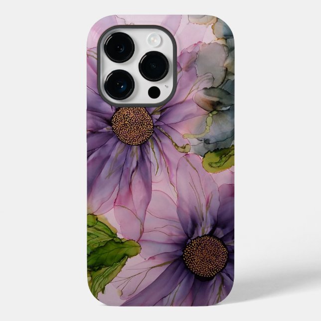 flor rosa e púrpura de álcool (Verso)