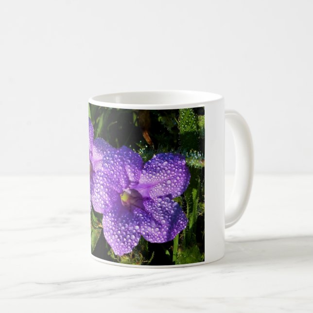 Flor Roxo - caneca (Frente Esquerda)