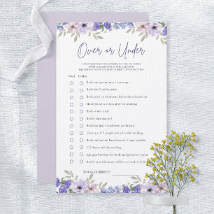 Flor Roxo sobre ou sob jogo de Chá de panela