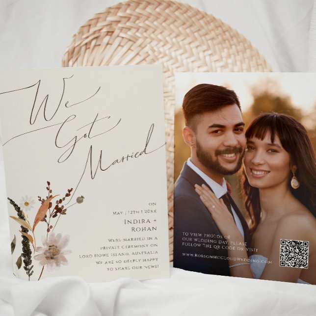 Flor Selvagem de Outono | Anúncio de Casamento Sim (Criador carregado)