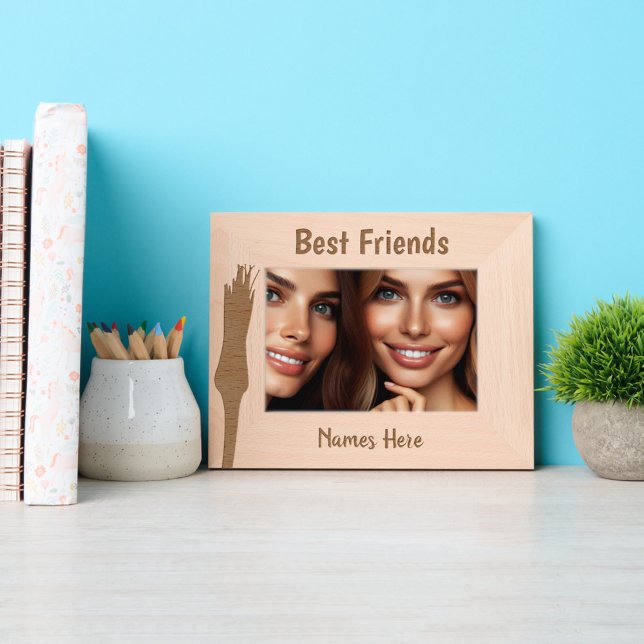 Flor Selvagem Personalizada Melhor Amigo (Personalized Best Friends Frame)