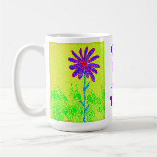 Flor selvagem um dia em uma caneca do tempo