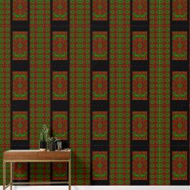 Flor Selvagem Verde em Vermelho