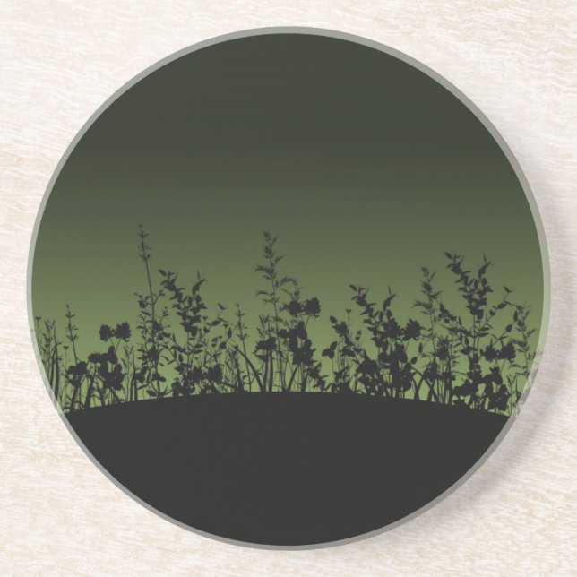 Flor Silhouettes Porta copos Sandstone (Frente)