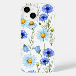 Flor Silvestre Aquarela Azul