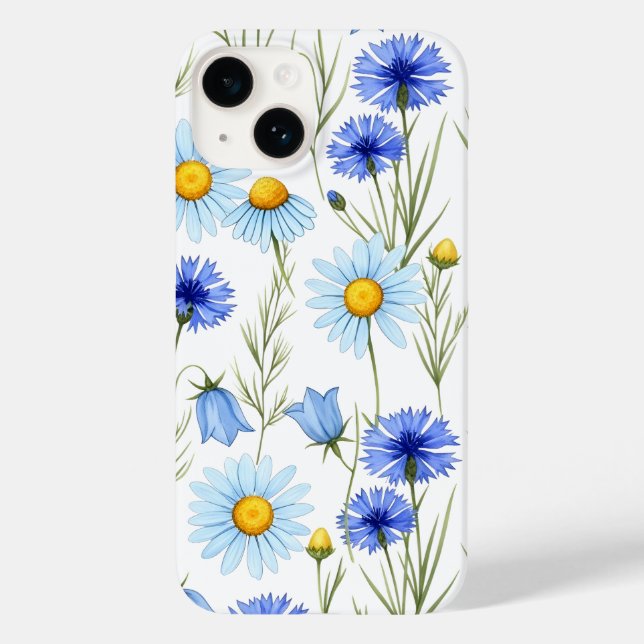 Flor Silvestre Aquarela Azul (Verso)