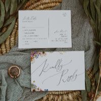 Flor Silvestre Colorida | Escolha do Menu Cartão d