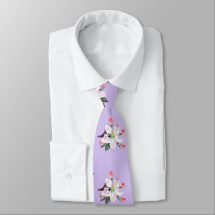 Flor Tropical Com Gravata De Padrões De Abelha