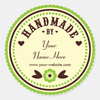 Flor Verde Feita À Mão Por Autocolantes Personaliz