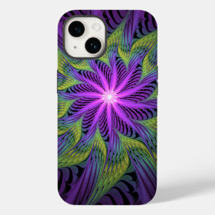 Flor Verde Roxo, Abstrato, Arte Fractal