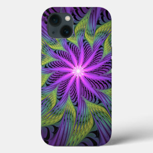 Flor Verde Roxo, Abstrato, Arte Fractal
