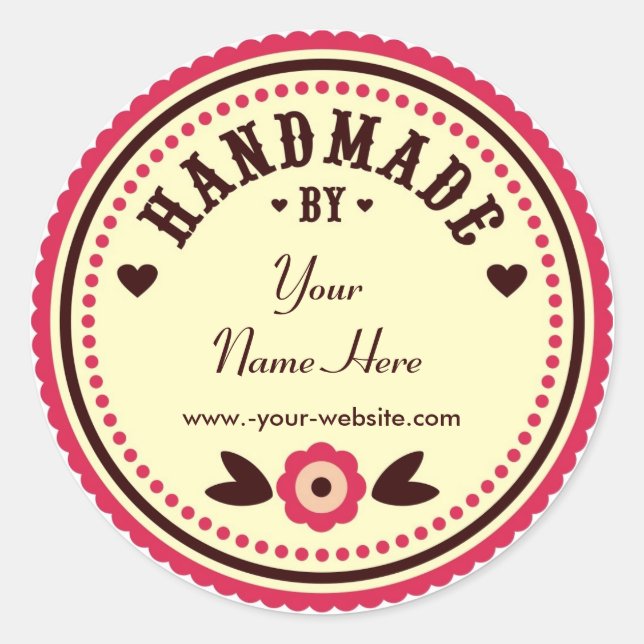 Flor Vermelho Feita À Mão Por Autocolantes Persona (Frente)