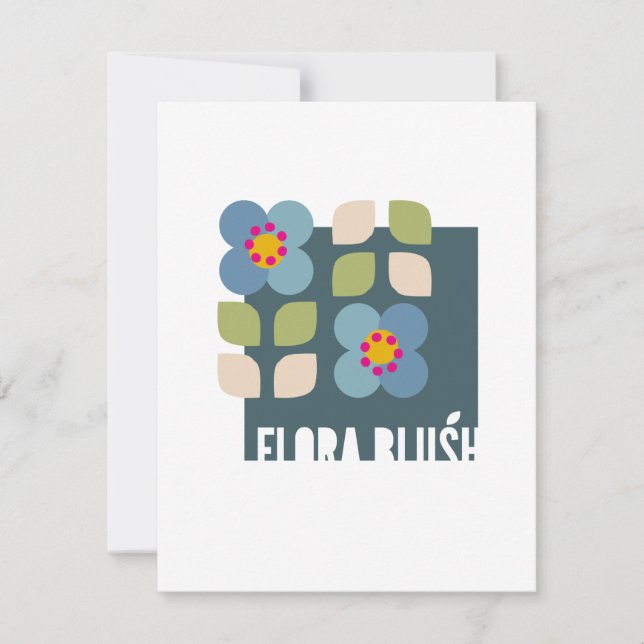 FLORA BLUSH - Cartão de Convite Floral Moderno (Frente)