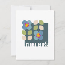 FLORA BLUSH - Cartão de Convite Floral Moderno