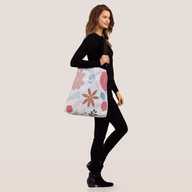 Flora Patterned Cross-Body Tote Bag (No(a) Modelo)