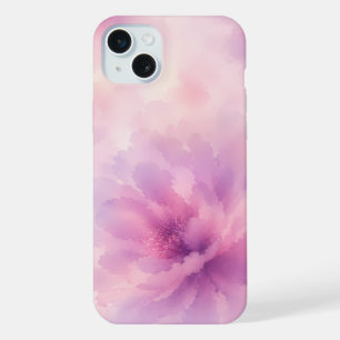 Floração Abstrata de Lavanda Rosa em Aquarela