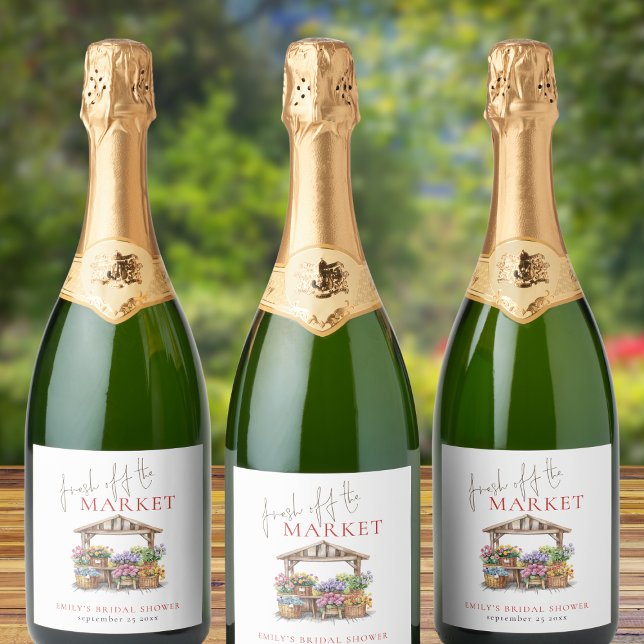 Florais Aquarela Frescos do Mercado Convite de Chá (Criador carregado)