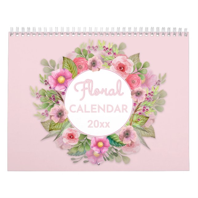 Florais de Aquarela com Calendário de Cotações de  (Capa)