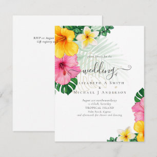 Florais de Casamento de Praia Tropical de Paraíso 