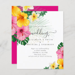 Florais de Casamento de Praia Tropical de Paraíso