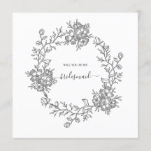 Florais Delicados Convite de Noiva Casamento Moder