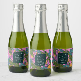 Florais Desenhadas à Mão Casamento Verde Bold Rosa