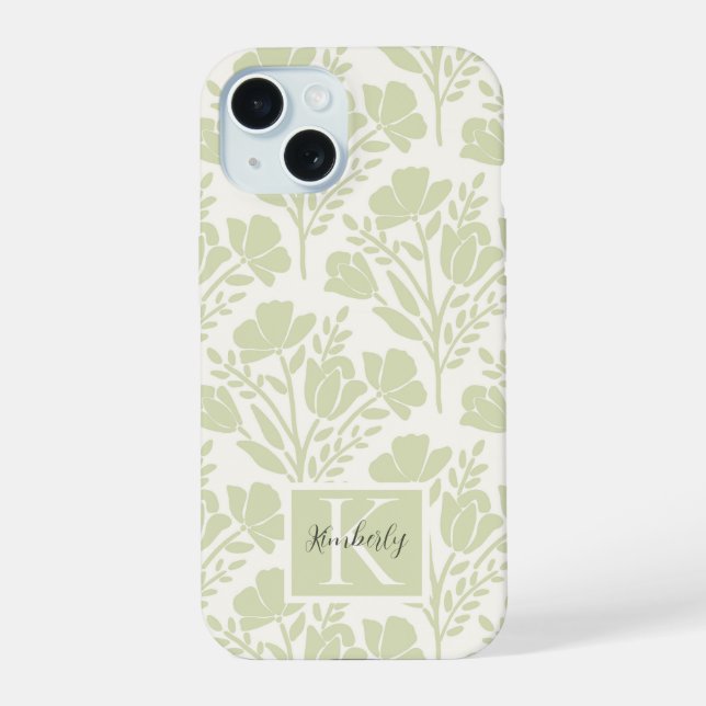 Florais Monogramados Verde Sereno (Verso)