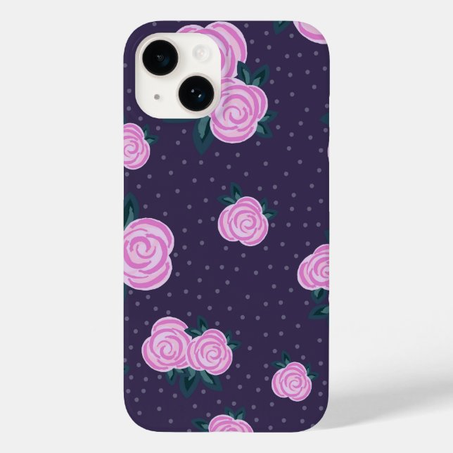 Florais vintage roxo escuro (Verso)